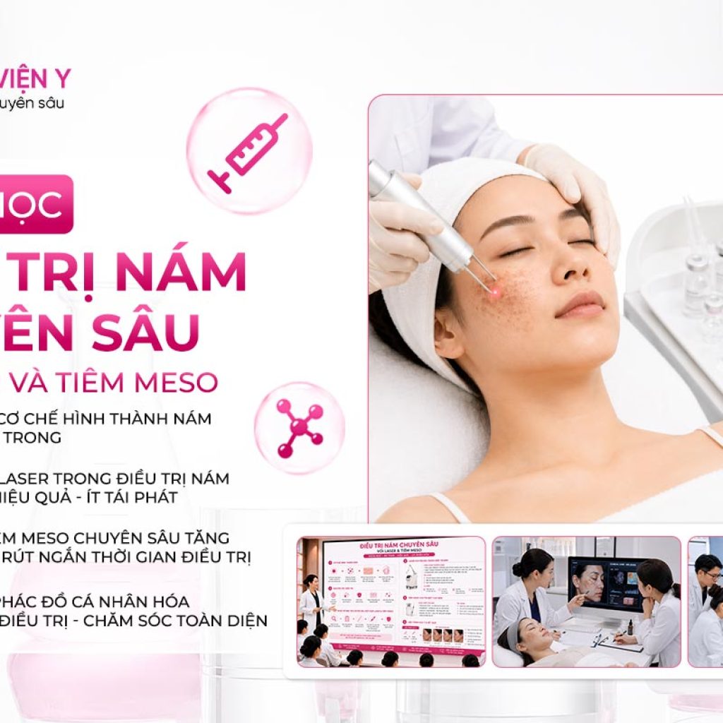 điều trị nám chuyên sâu với laser và tiêm meso