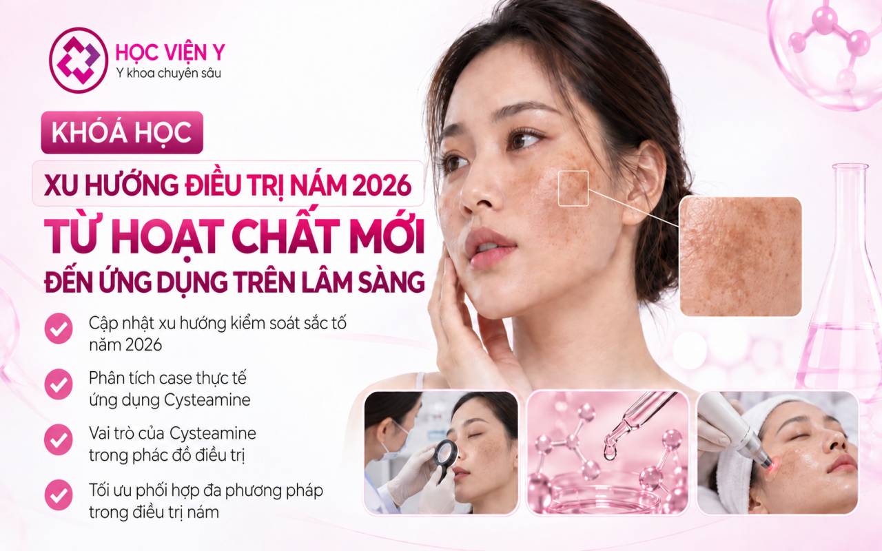 Xu hướng mới trong điều trị nám 2026 từ hoạt chất mới đến ứng dụng trên lâm sàng